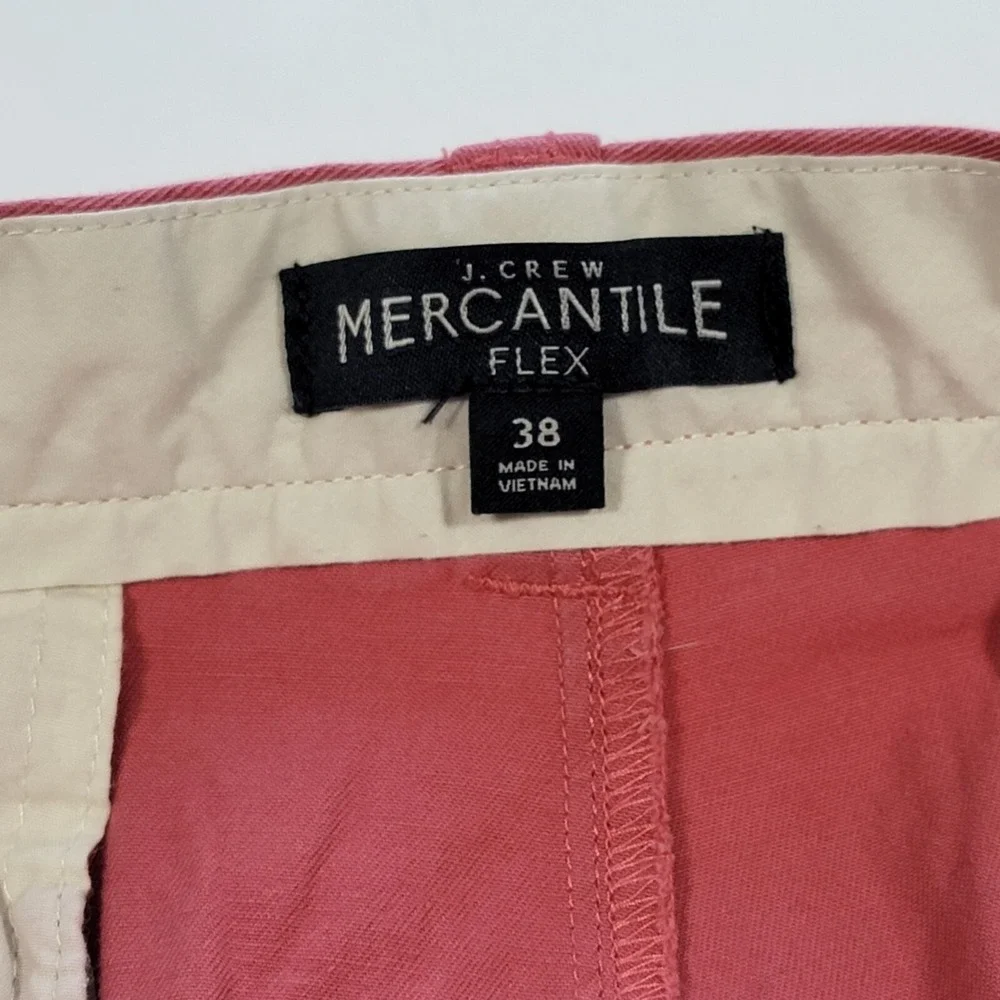 J.Crew MERCANTILE FLEX Men's Chino Shorts Coral Pink Cotton Blend Size 38 / 8.5